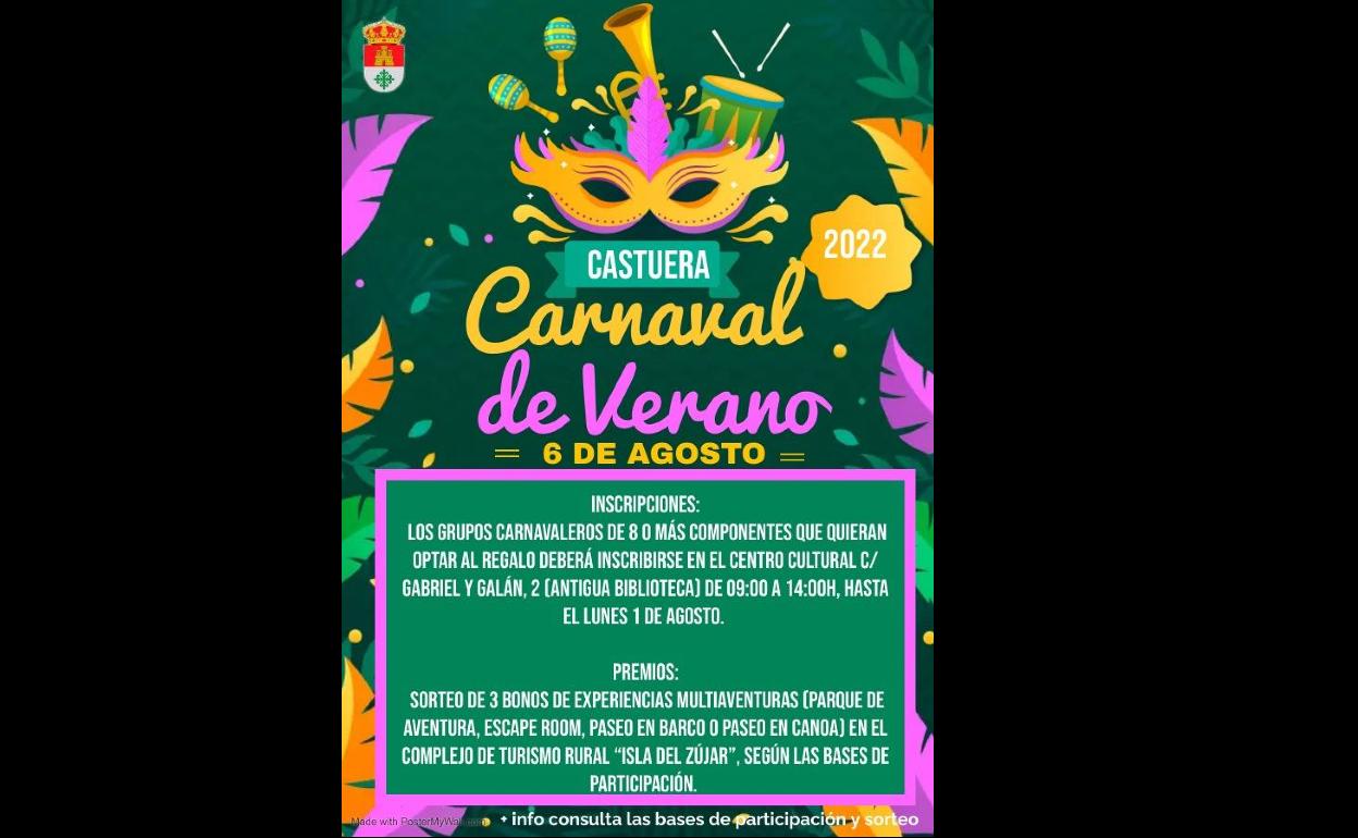Abierto el plazo de inscripción para participar en el Carnaval de Verano