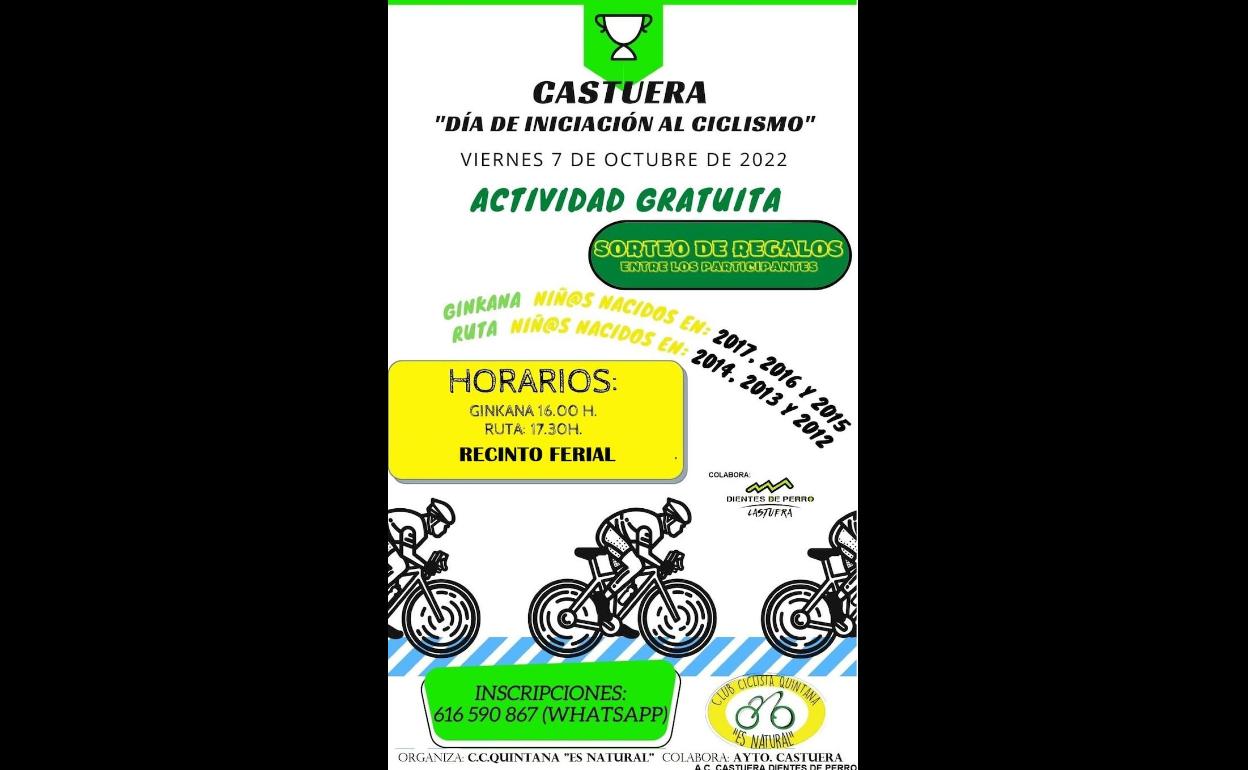 La Escuela Ciclista de Quintana 'Es Natural' ofrece en Castuera una jornada de iniciación al ciclismo