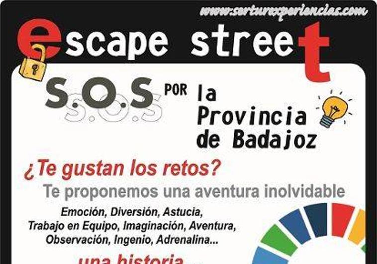 El proyecto de Diputación 'Escape Street: S.O.S. por la provincia de Badajoz' recalará en Castuera el jueves 23 de marzo