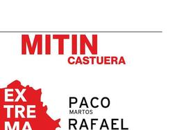 Cartel acto público PSOE de Castuera.