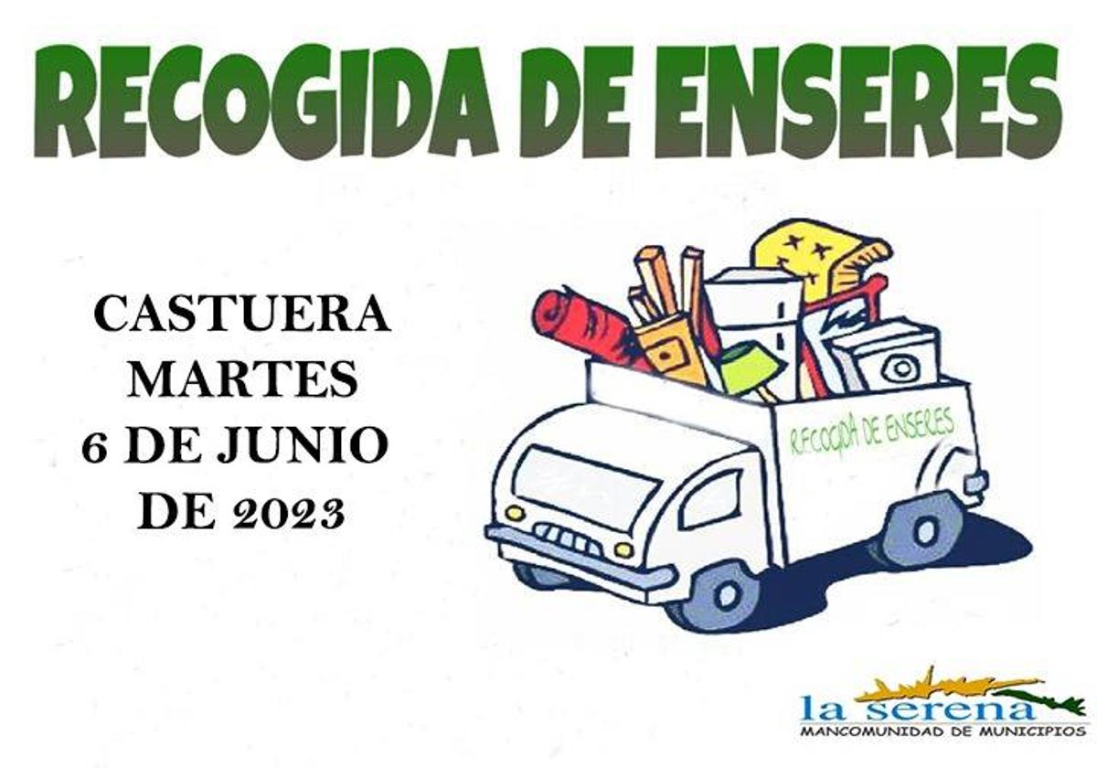 Mancomunidad de La Serena realizará la recogida mensual de enseres el martes 6 de junio