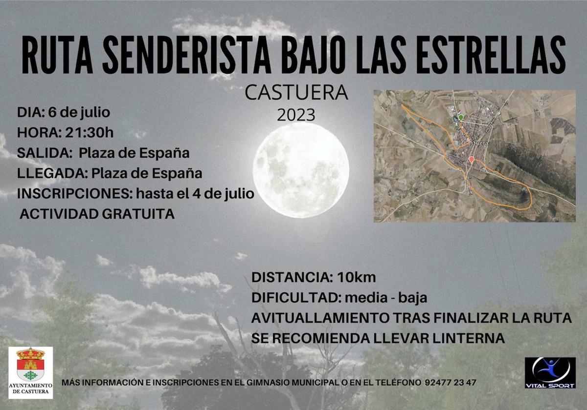 La ruta senderista nocturna «Bajo las Estrellas» se celebrará el jueves 6 de julio.