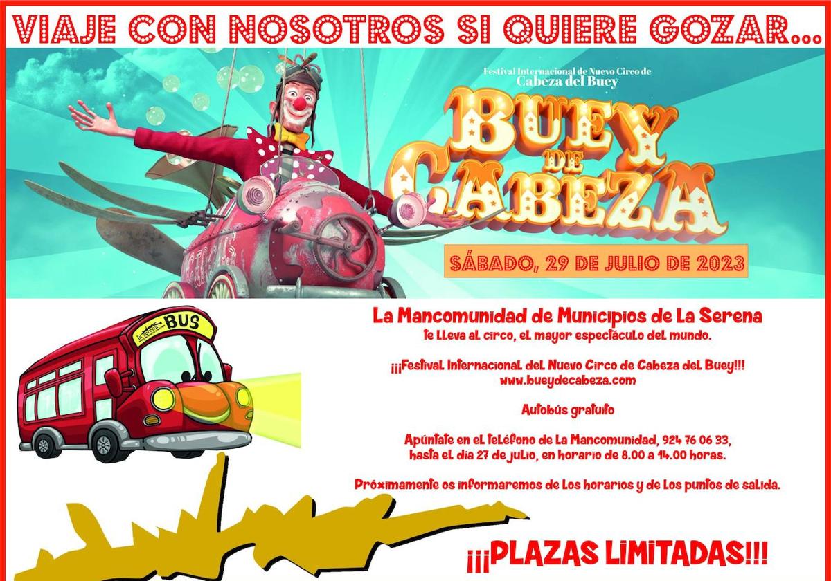 La Mancomunidad organiza un viaje al Festival Internacional del Nuevo Circo «Buey de Cabeza»