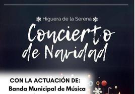 Concierto de Navidad de la Banda Municipal de Música de Castuera en Higuera de La Serena