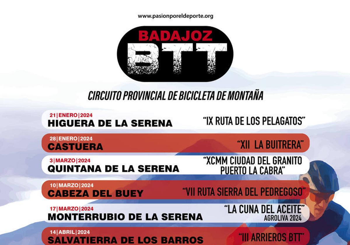 La Diputación de Badajoz presenta el 3º Circuito Provincial de Carreras de Bicicleta de Montaña