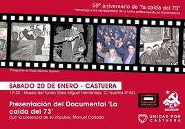Castuera acoge la presentación del documental «La caída del 73»