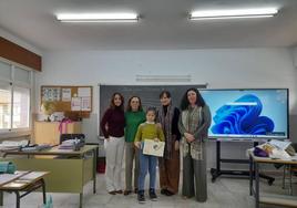 Entrega del premio en el Colegio Tena Artigas de Castuera.