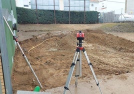 Obras en el patio del Centro Ocupacional.