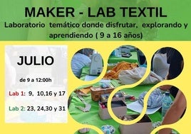 La Universidad Popular programa para este mes de julio dos ediciones del laboratorio «Maker Lab Textil»