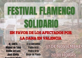 Festival Flamenco solidario para ayudar a los afectados por la DANA