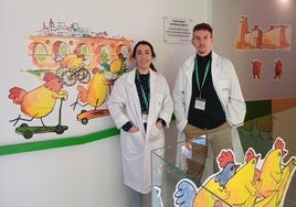 Voluntarios en el Hospital Materno Infantil de Badajoz.
