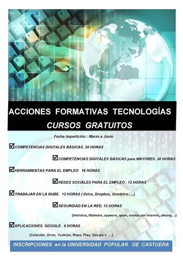 La Universidad Popular ofrece siete cursos gratuitos sobre nuevas tecnologías