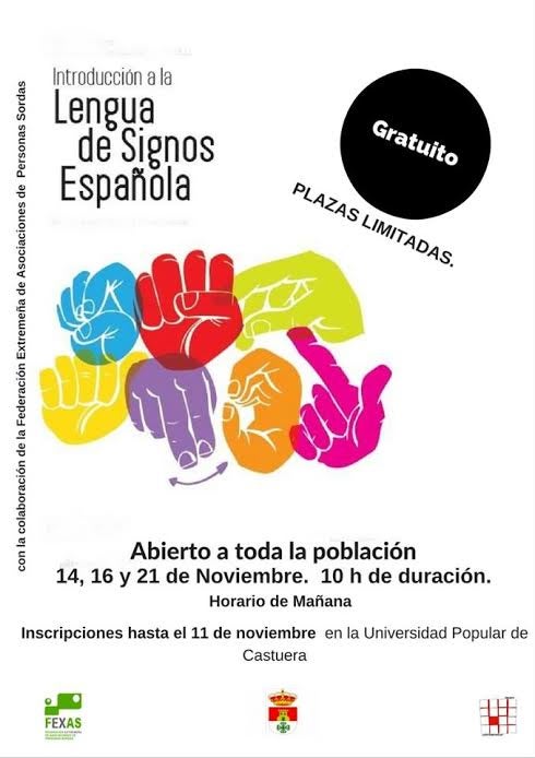 Cultura oferta un curso de introducción a la lengua de signos española
