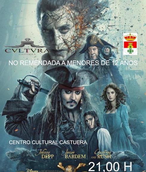 El auditorio del centro cultural proyecta este viernes la película 'Piratas del Caribe: La vengaza de Salazar'