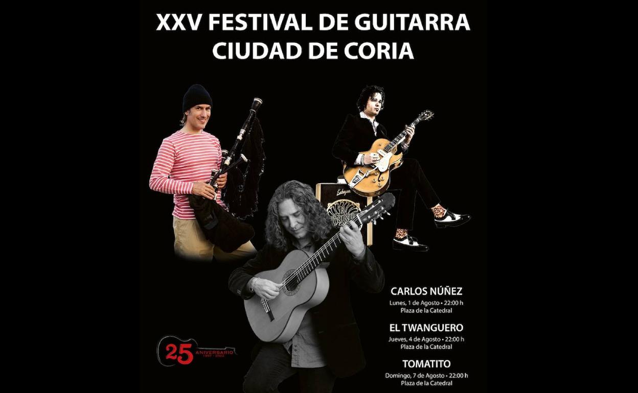 Cartel del Festival Internacional de Guitarra «Ciudad de Coria»