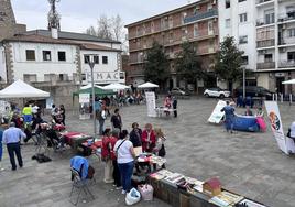 Mercadillo solidario en la plaza de la Paz.