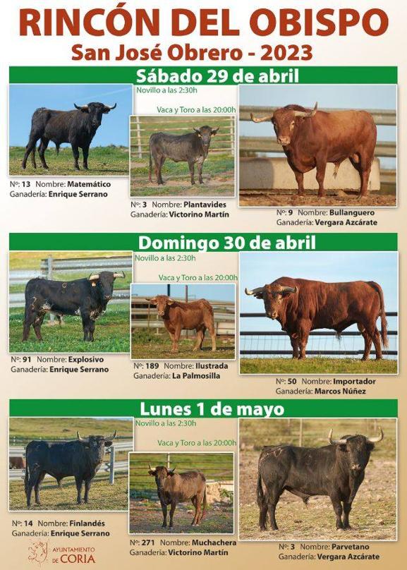 Cartel anunciador de las fiestas taurinas.