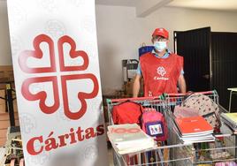 Campaña antigua de material escolar.