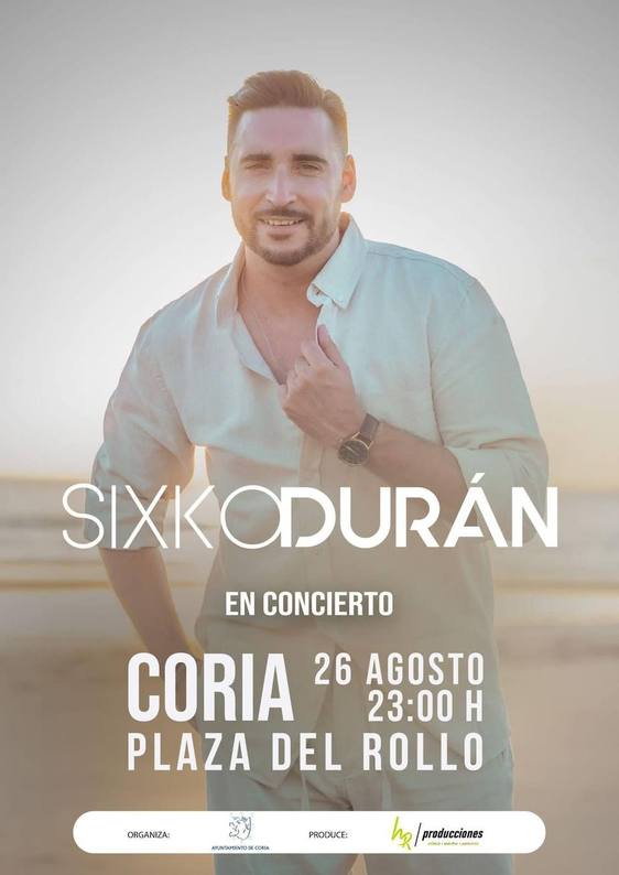 Sixko Durán amenizará la noche del sábado con una actuación en la Plaza del Rollo