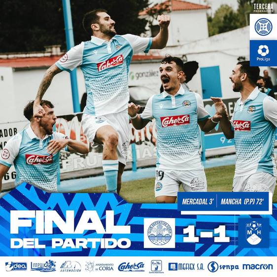 Nuevo empate del CD Coria que lo mantiene como segundo de liga