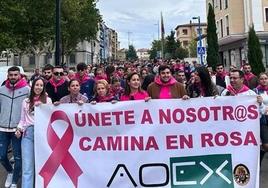 Marcha Rosa en Coria.