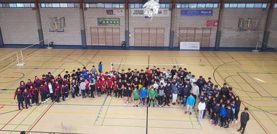 Coria acoge la final JUDEX de Bádminton con 160 participantes