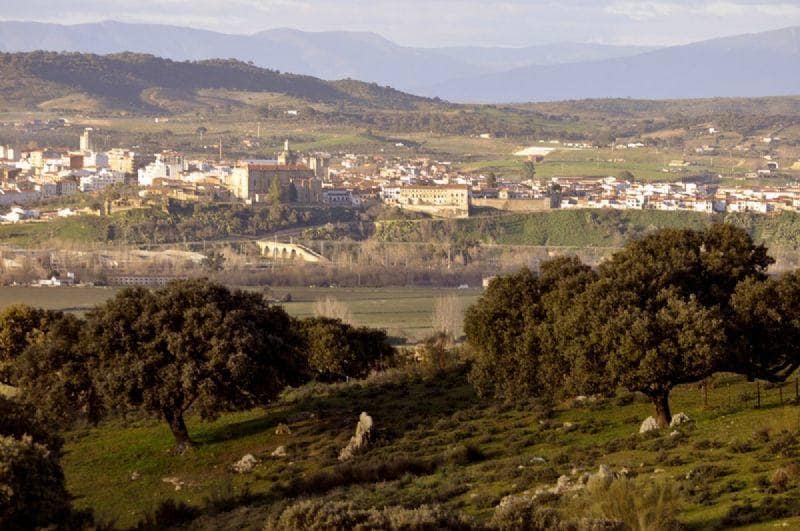 Vista de Coria desde la Dehesa Boyal de Mínguez. /RAÚL SÁNCHEZ NOVAS