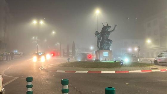 La ciudad de Coria amanece cubierta de niebla