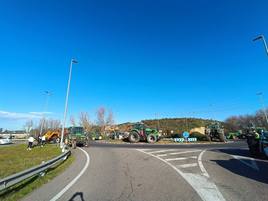Tractorada en Coria.