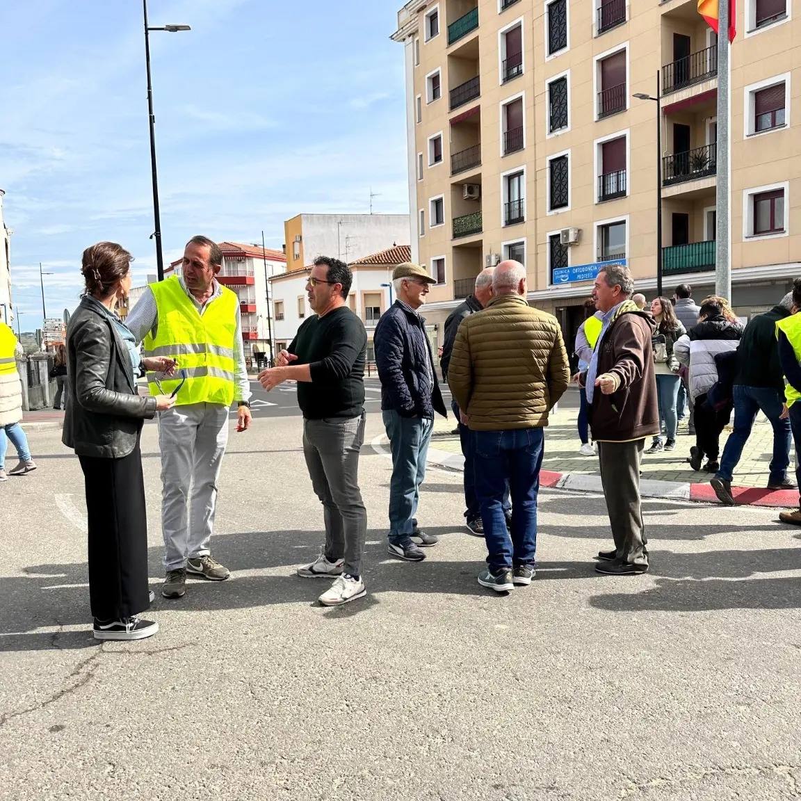 Agricultores de Coria se manifiestan en el casco urbano de la ciudad