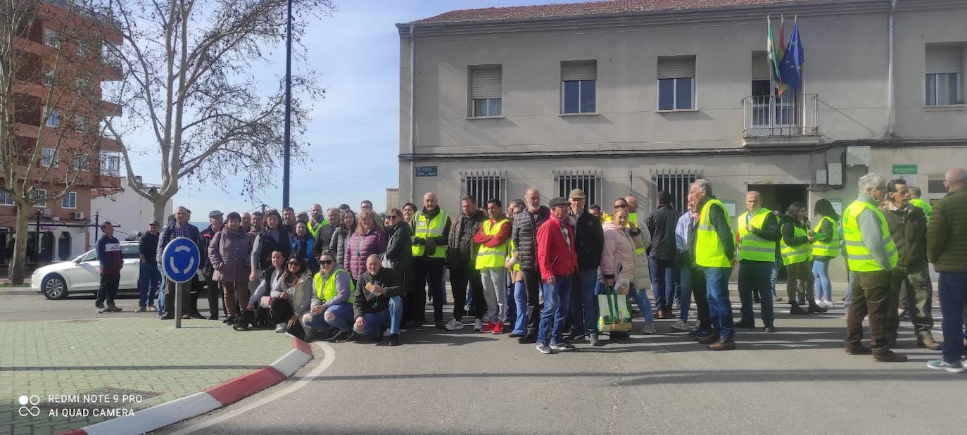 Agricultores de Coria se manifiestan en el casco urbano de la ciudad
