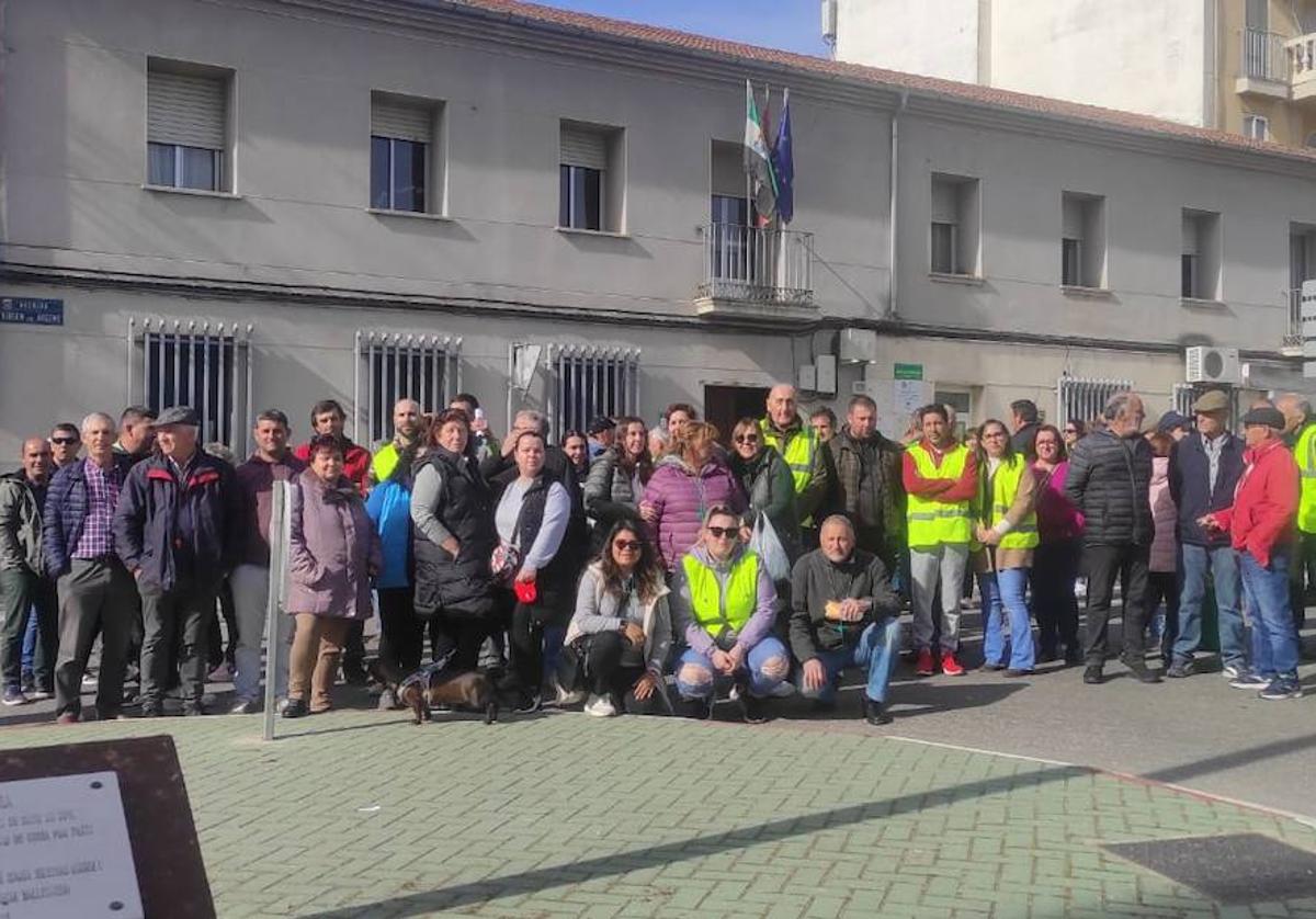 Agricultores de Coria se manifiestan en el casco urbano de la ciudad