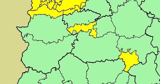 El 112 de Extremadura amplía a este viernes la alerta por lluvias y nevadas en el norte de Cáceres