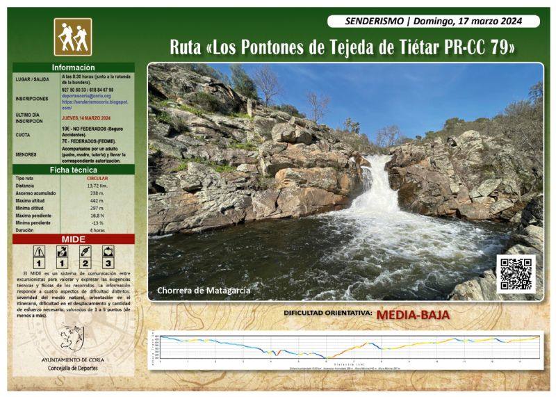 El ayuntamiento prepara una ruta de senderismo para el día 17 de marzo a Los Pontones