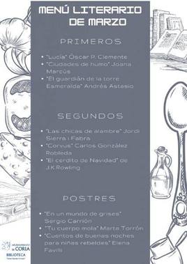 Menú literario.