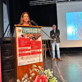 Almudena Domingo en la presentación.