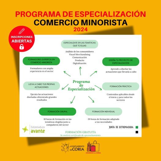 Abierto el plazo de inscripciones del Programa de Especialización para el Comercio Minorista 2024