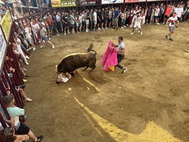 Momento de la cogida.