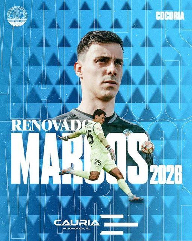 Marcos Barriga Renueva con el CD Coria Hasta 2026