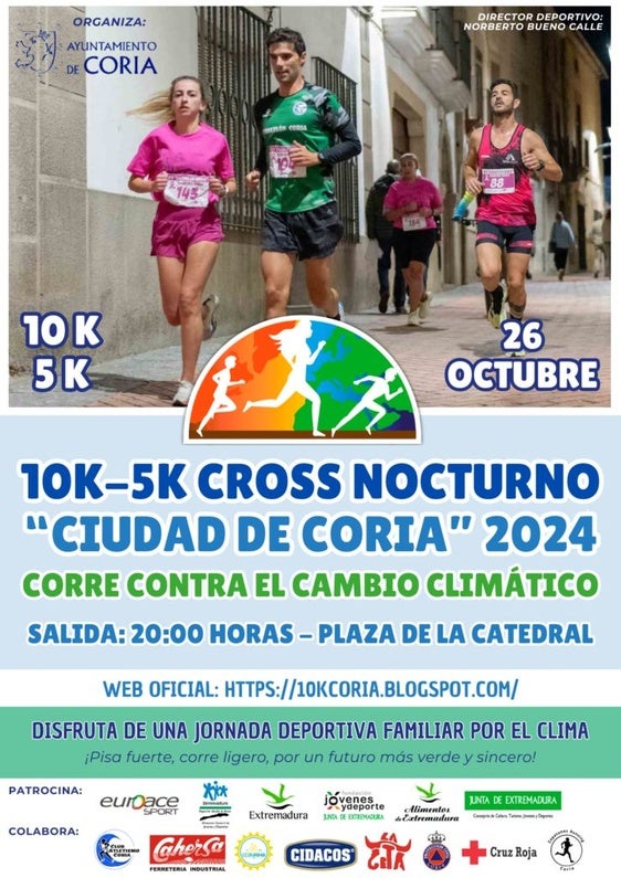 La segunda edición del Cross Nocturno 10K y 5K «Ciudad de Coria» se celebrará el próximo 26 de octubre