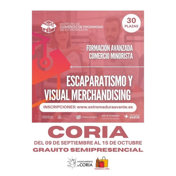 Coria acogerá un Curso de Escaparatismo y Visual Merchandising para Comercio Minorista