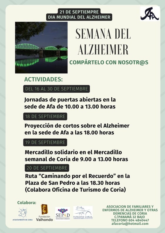 Semana del Alzheimer en Coria: Una iniciativa para concienciar y apoyar a los afectados