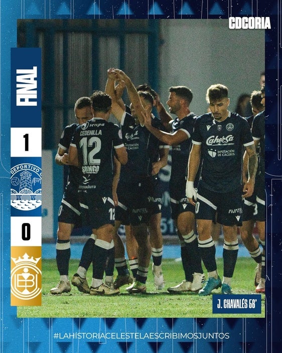 El CD Coria triunfa en casa con un gol decisivo de J. Chavalés