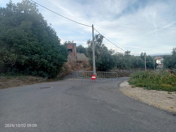 Corte de tráfico en la Calleja del Hospital debido a obras por avería
