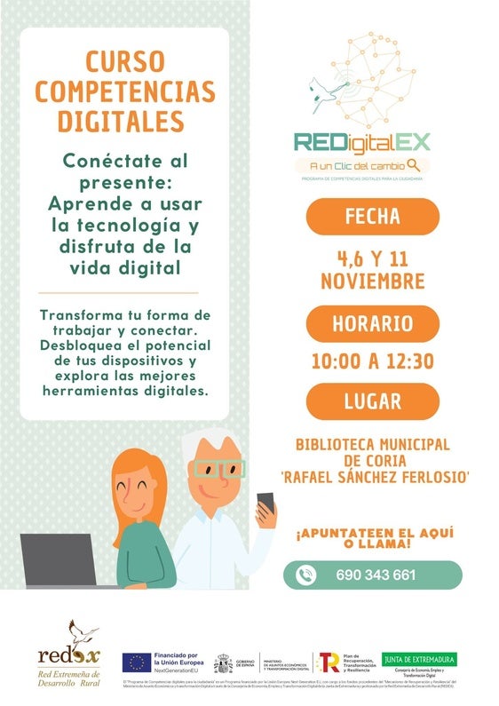 Coria ofrecerá un curso gratuito para aprender a manejar la tecnología