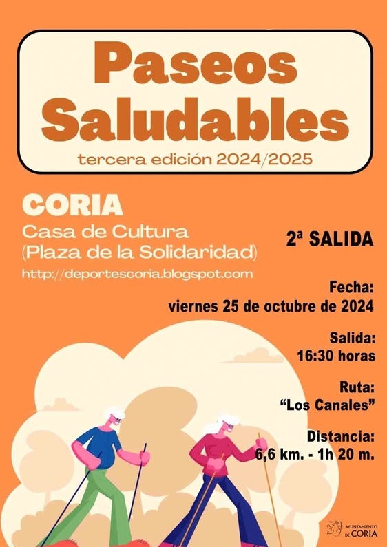 Coria organiza su Segundo Paseo Saludable para el 25 de octubre