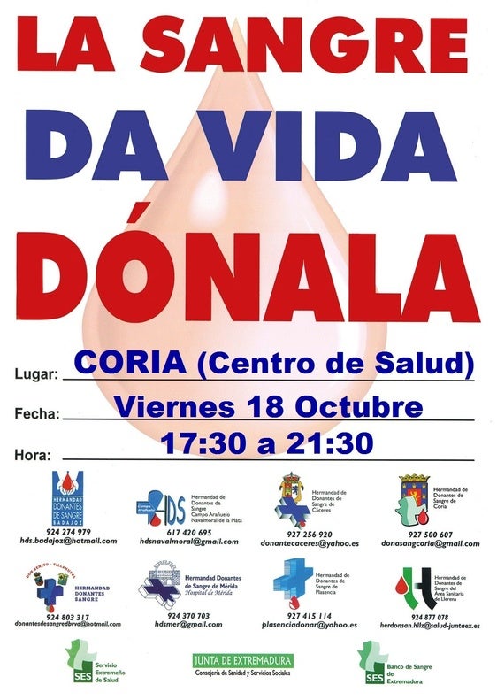 Coria se moviliza por la vida con una colecta de sangre