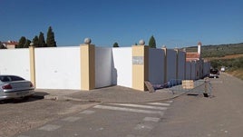 Obras del cementerio de Coria.