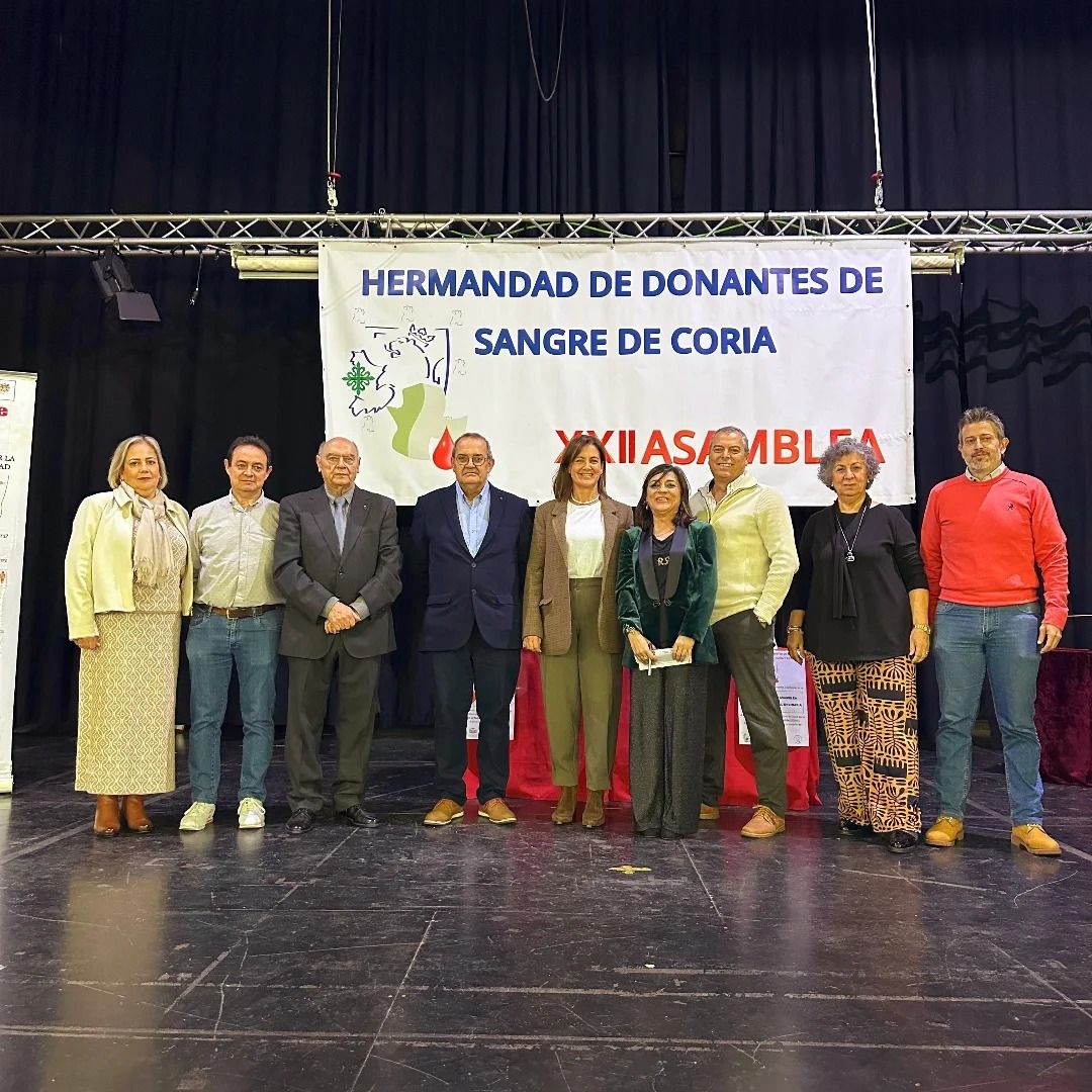 Coria celebra la XXII Asamblea General de la Hermandad de Donantes de Sangre