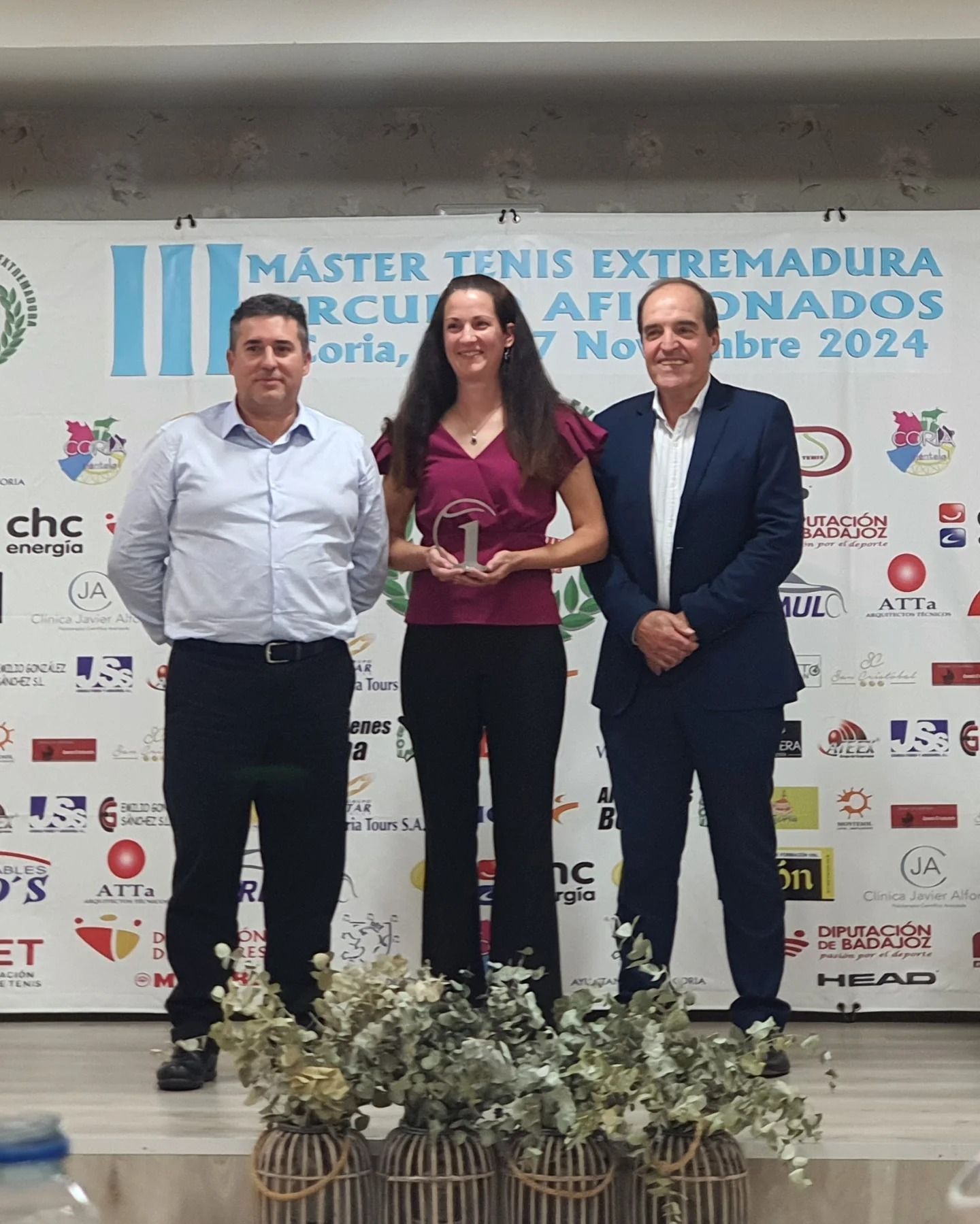 Éxito en la Cena de Gala y Entrega de Premios del III Máster de Tenis Circuito de Aficionados en Coria